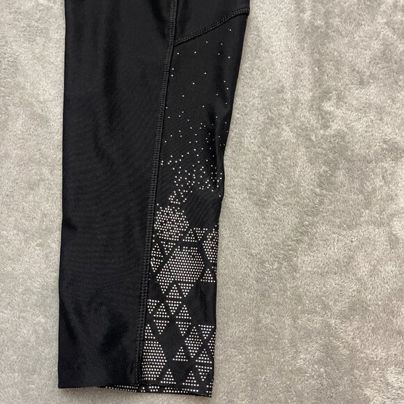 Women's SPALDING Yoga Active Leggings High Waist Plus Size 2XL Black GRAY - Picture 2 of 10